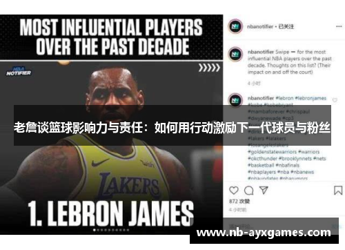 老詹谈篮球影响力与责任:如何用行动激励下一代球员与粉丝 老詹谈篮球影响力与责任:如何用行动激励下一代球员与粉丝