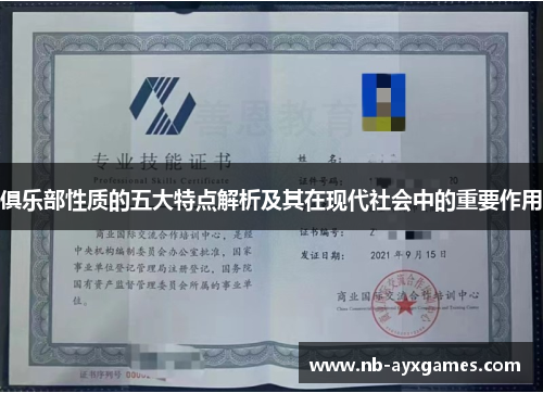 俱乐部性质的五大特点解析及其在现代社会中的重要作用