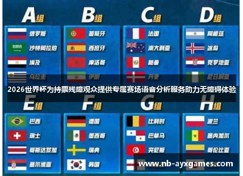 2026世界杯为持票残障观众提供专属赛场语音分析服务助力无障碍体验